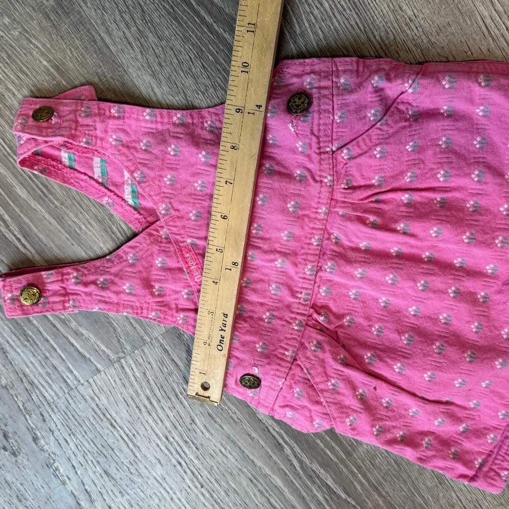 Vintage Oshkosh floral dress pink 24m - Picture 7 of 7